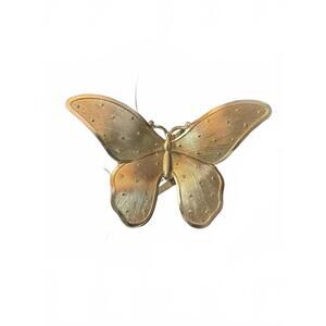 Vintage Gold Tone Butterfly Hair Clip